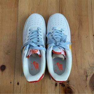 Nike Air Force 1 '07 LV8 Be Kind White Electro Orange Women Size 6.5